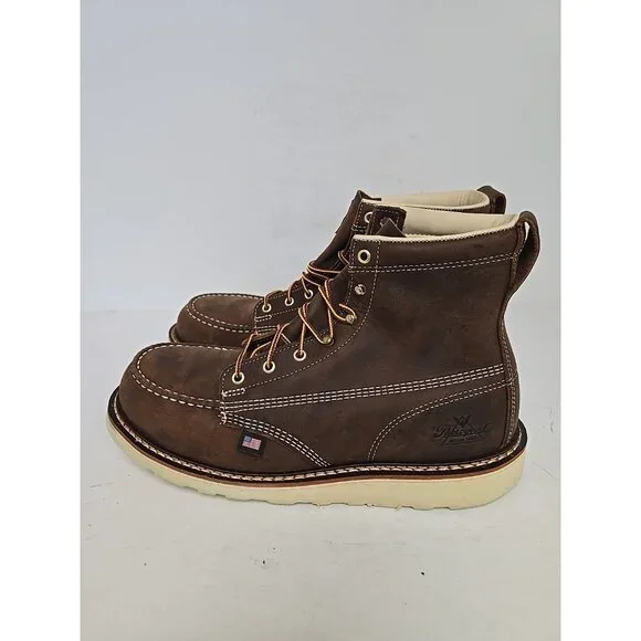 Thorogood Men's 6" Steel Toe Moc Toe Wedge Sole Boots (U.S.A.) 804-4575 11.5D - Picture 4 of 7